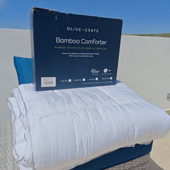 Olive Crate 100% Bamboo - Cooling Comforter Duvet Insert [DISPLAY] OVERSIZE KING - Picture 3 of 6